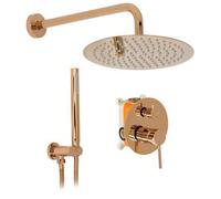 Juego De Ducha Oculto Rea Lungo + Box, Copper 36 X 25 X 21 Cm