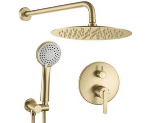Juego De Ducha Oculto Rea Ontario Brush Gold