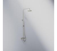 Steinberg 100 - Conjunto de ducha con termostato, diámetro 20 cm, níquel cepillado 100 2721 BN