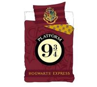 Juego de edredón Harry Potter- 1 funda nórdica de 140 x 200 cm + 1 funda de almohada de 63 x 63 cm (juego de cama Harry Potter - A)