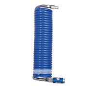 Juego de embrague de manguera en espiral, acoplamiento de seguridad NW 7,4, poliamida, diámetro de manguera 12 x 9, PN a 23 °C máx. 19 bares. Longitud: 7,5 m.