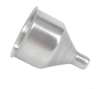 Juego de embudo de acero inoxidable para petaca y botellas de aceite, embudo robusto con colador para cocina, bar, coche, 2 tamaños, color plateado (L)