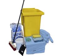 Juego de emergencia para fugas eurokraft basic, en contenedor de plástico, aglutina 200 litros