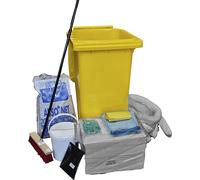 Juego de emergencia para fugas eurokraft basic, en contenedor de plástico, aglutina 200 litros