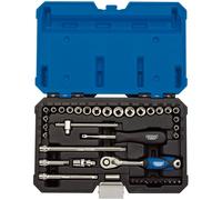Juego De Enchufes Combinado Draper Expert MM/AF, 1/4" Dr. Cuadrado (40 Piezas)