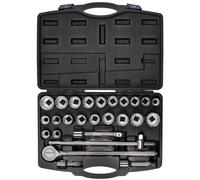 Juego De Enchufes Combinado Draper MM/AF 3/4"D 26 Piezas 12 Puntos Cromo 48329