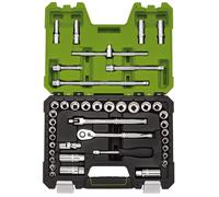 Juego De Enchufes Draper Métrico Imperial 3/8"D Verde 41 Piezas 12 Puntos 04464