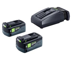 Juego de energía Festool 2x BP 18 Li 5,0 HP-ASI Batería HighPower 18 V 5,0 Ah (2x 578519) + Cargador TCL 6 (201135)
