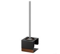 Juego de escobillas de inodoro con ventosa para montar en la pared para organización del baño, mango largo de 31 cm para limpieza profunda, ahorro de espacio, instalación sin herramientas, carbón (A)