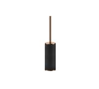 Juego de escobillas de pedestal Gessi Inciso, contenedor negro mate, 58544708, Color: PVD cepillado de cobre