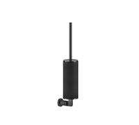 Juego de escobillas Gessi Inciso para montaje en pared, contenedor negro mate, 58520707, Color: Metal negro cepillado PVD
