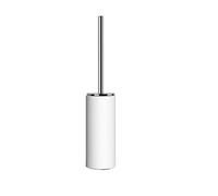 Juego de escobillas para WC Gessi Anello, modelo de pie, recipiente blanco mate, 63743726, Color: Bronce cálido cepillado PVD