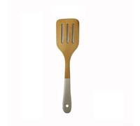 Juego de espátulas de madera, utensilios de cocina de haya de mango largo, resistentes al calor, fáciles de limpiar, para voltear filetes, servir arroz, cocinar diariamente (amarillo5)