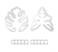Juego de estacas de acrílico transparente para Monstera, marco de escalada transparente de 14 cm con clips, enrejado de jardín reutilizable para plantas de interior