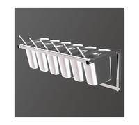 Juego de estante de especias montado en la pared para almacenamiento de cocina comercial y cafetería, organizador de acero inoxidable resistente