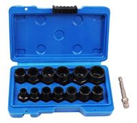 Juego de extractor de tornillos dañados de acero al cromo vanadio, extractor izquierdo para pernos y tuercas, bricolaje (A)