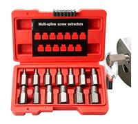Juego de Extractores de Tornillos Dañados Sacafácil multispline pesado | Herramienta para Quitar Tornillos Pelados Para Mecánico de Coches, Papá, Esposo, Tuercas, Espárragos y
