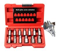 Juego de Extractores de Tornillos Dañados Sacafácil multispline pesado | Kit Extractor Pernos Para Hombres, Adultos, Papá, Esposo, Mecánico de Coches, Reparación Tuercas, Espárragos y