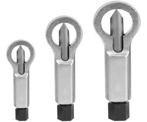 Juego de extractores de tornillos metálicos - 3 piezas - Para tornillos dañados - Extractor de tornillos metálico - Adecuado para tornillos de 9-12 mm / 12-16 mm / 16-22 mm - Fácil de usar - Destornil