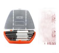 Juego de extractores de tornillos para pernos y tuercas rotos pelados, kit de extracción de acero de aleación con vástago hexagonal, surtido de 6 piezas para sujetadores dañados, rojo (A)
