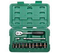 Juego de extractores de tornillos SATA, modelo Bolt Biter, 13 piezas, con adaptadores de 1/4" y 3/8". Código: ST09137