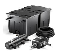 Juego de filtro para estanque bio 60.000 l 36 W UVC Clarificador 80 W Bomba manguera jardin