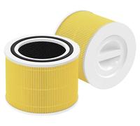 Juego de filtros de repuesto de 2 unidades: filtro HEPA H13 de 3 funciones, filtro de carbón activado y prefiltro. Compatible con los modelos Levoit Core 300/300S. Elimina el 99,7% de los contaminante