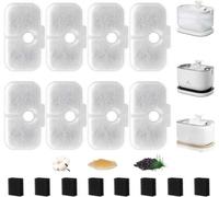 Juego de filtros de repuesto para areneros para gatos, de 16 piezas, que incluye filtros de carbón activado y filtros de espuma, compatibles con areneros para gatos de 2,5 litros, modelos PLWF005, PLW