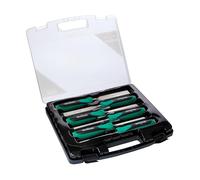 Juego de formones para madera 6pzas de Q30 acero inoxidable 6, 10, 12, 18, 25, 32mm con práctico maletín de WIESEMANN 1893 I ENSURE Serie I 81284