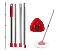Juego de fregona de repuesto compatible con Vileda Turbo 2 en 1 EasyWring&Clean, 1 mango, 76,2 a 147,3 cm, 1 base de gran juego, adecuado para todo tipo de revestimientos de suelos