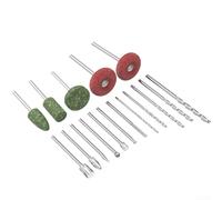 Juego de Fresas Rotativas para acero para Metal Juego de Fresas(A) | 5 cabezales lija, 5 brocas, 7 limas rotativas, para madera taladrado lijado, kit 17 piezas