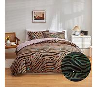 Juego de funda de edredón de leopardo que brilla en la oscuridad para niñas y niños, juego de ropa de cama de lunares coloridos, ultra suave, del universo espacial exterior, planetas, juego de funda