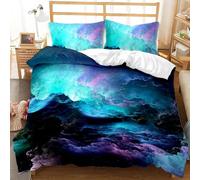 Juego de Funda nórdica de Galaxia 3D, Individual, Doble, Doble/Queen, 3 Piezas, Juegos de Cama, Juego de Funda nórdica con temática del Espacio Exterior del Universo, 90x190cm*1/60x60cm*2
