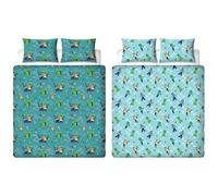 Juego de Funda nórdica Doble Oficial de la película Minecraft de Character World | Diseño Level Up, Reversible, de 2 Caras, Incluye Fundas de Almohada a Juego | Juego de Cama Doble