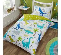 Rapport Roarsome Dinosaurio - Juego de Funda de edredón Reversible, Individual, Kidz