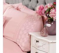 Juego De Funda Nórdica Super King Size Everdean Floral Bordado - Rosa Pálido