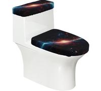 Juego de fundas para tapa de inodoro con estampado de conejo de Pascua para | Cubierta elástica para tapa de inodoro, lavable a máquina, se adapta a tapa de asiento de inodoro alargada en forma de U