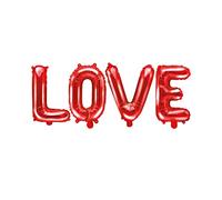 Juego de globos de aluminio Mylar contorneados con la palabra Love Rossi, 140 x 35 cm