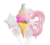 Juego de globos de de helado y globos de estrella de 118 cm para decoraciones de fiesta de cumpleaños para niños Suministros para fiestas temáticas dulces Globos de de boda