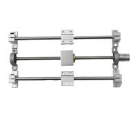 Juego de guía de riel lineal T8, kit de soporte de varilla de tornillo doble de 150/250/350 mm, acero inoxidable para automatización CNC DIY (250 mm)
