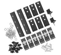 Juego de Herrajes Rodillos para Riel de Cortina de Techo | Deslizadores y Ganchos, Metal y Plástico Negro, Uso en Ventanas Curvas, Oficinas y Hospitales