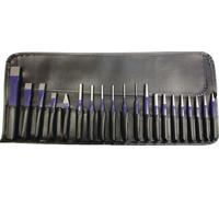 Juego de herramientas de 20 piezas en acero CrV, en estuche enrollable, marca TECWERK