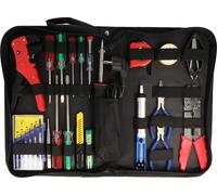 Juego de herramientas de 20 piezas en una práctica bolsa de almacenamiento, que incluye una bolsa para herramientas y un kit de soldadura