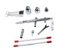 Juego de herramientas de aerógrafo, 13 ml, 5 ml, 2 ml, opción de tazas incluyendo cepillos de limpieza y llave para un fácil mantenimiento, tazas intercambiables