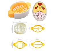 Juego de herramientas de cocina creativas 3 en 1 para cortar huevos (hemisección, rebanado y pétalo)