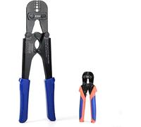Juego de herramientas de crimpado y corte iCrimp Hand Swage Wire Rope, crimpadora para funda de aluminio de 1,2-3,5 mm, cortador de cables CWR-35 para cable de alambre hasta 3,5 mm