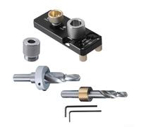 Juego de herramientas de guía de perforación de perfil de aluminio con taladro escalonado M8/M6 para serie 20/30/40, kit de plantilla ajustable con buje de 10 mm y llaves hexagonales para precisión