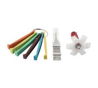 Juego de herramientas de peine de aleta de CA de 3 piezas con cepillo para reparación de aire acondicionado, aletas de condensador, evaporador, limpiador de bobinas, kit de mantenimiento HVAC de acero