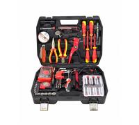 Juego de herramientas eléctricas awtools 68 piezas, kit completo para