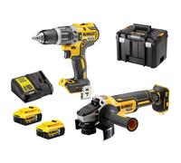 Juego de herramientas eléctricas DCD796+DCG405 con 2 baterías de 5,0 Ah - DW DCK2080P2